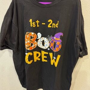 Teacher Halloween Boo Crew Black T-Shirt